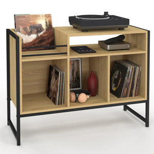 IDMarket - Mobili in vinile, credenza di design industriale DETROIT 100cm in legno e nero