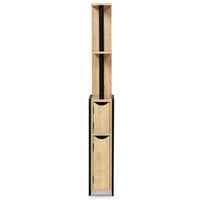 IDMarket - Mobili per WC a 2 ante con ripiani dal design industriale DETROIT