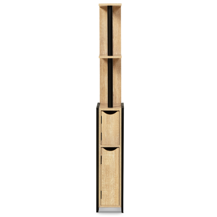 IDMarket - Mobili per WC a 2 ante con ripiani dal design industriale DETROIT