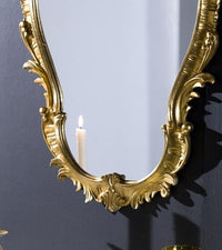 Mobili2g - specchiera in foglia oro misura 58x98x4