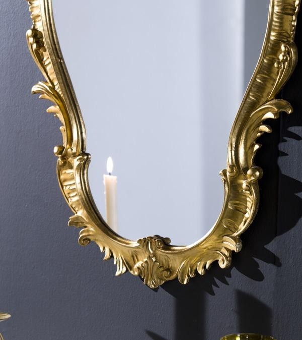 Mobili2g - specchiera in foglia oro misura 58x98x4