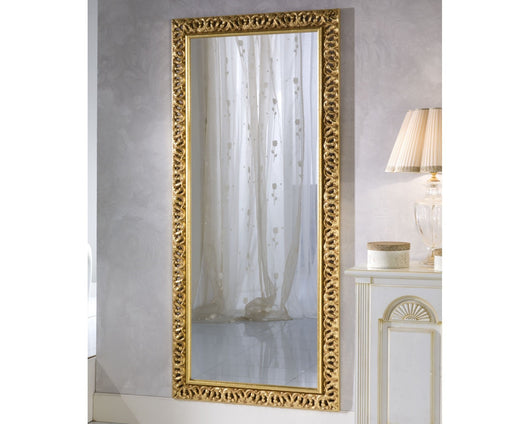 Mobili2g - specchiera in foglia oro rettangolare 90 x h. 180 x p. 4