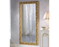 Mobili2g - specchiera in foglia oro rettangolare 90 x h. 200 x p. 4