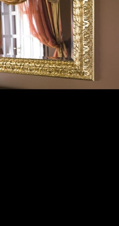 Mobili2g - specchiera in foglia oro rettangolare misure: 200 x h. 90 x p. 5