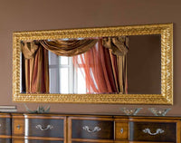 Mobili2g - specchiera in foglia oro rettangolare misure: l.180x h. 90 x p. 5