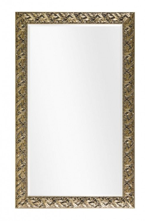 Mobili2g - specchiera in foglia oro rettangolare misure: l.90 x h. 180 x p. 4