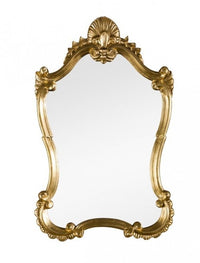 Mobili2g - specchiera in foglia oro sagomata misure: l.46x h. 73 x p. 5