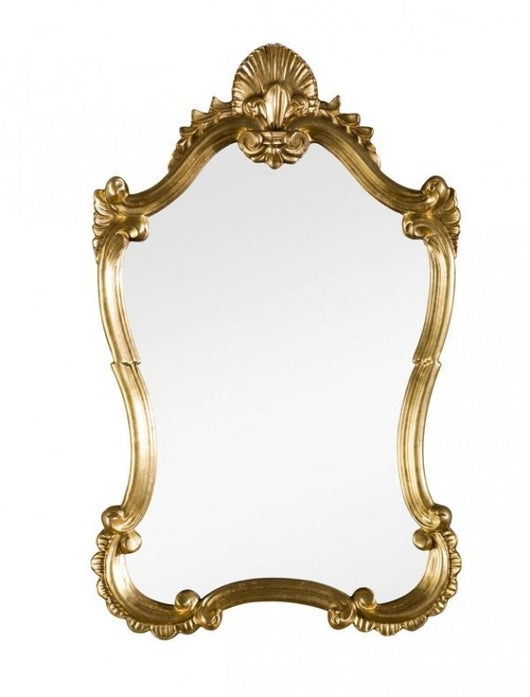 Mobili2g - specchiera in foglia oro sagomata misure: l.46x h. 73 x p. 5