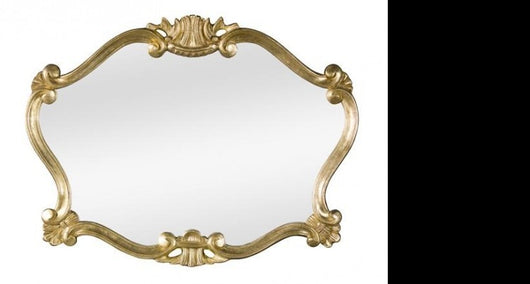 Mobili2g - specchiera in foglia oro sagomata misure: l.92 x h. 70 x p. 4