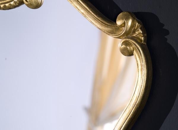 Mobili2g - specchiera in foglia oro sagomata misure: l.92 x h. 70 x p. 4