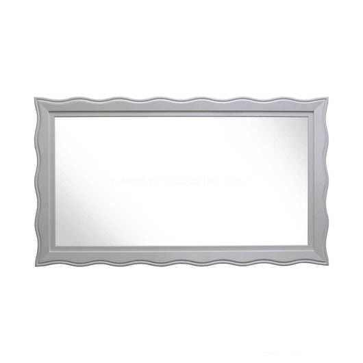 Mobili2g - specchiera laccata bianco lucido rettangolare- misure: 91 x 158 x p.4,5