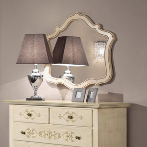 Mobili2g - specchiera sagomata legno shabby 92x3x84 - Mobili 2G