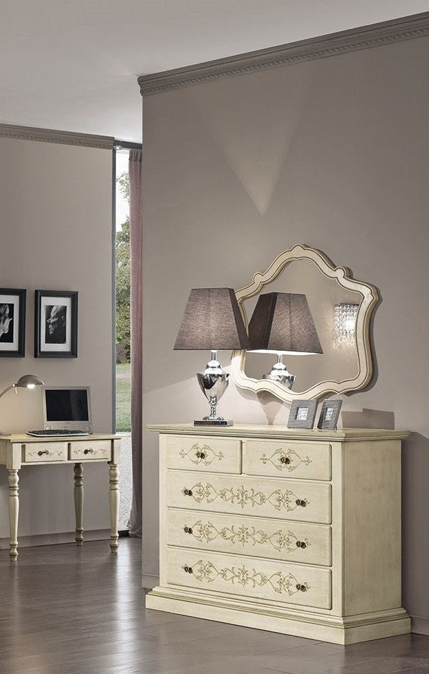 Mobili2g - specchiera sagomata legno shabby 92x3x84 - Mobili 2G