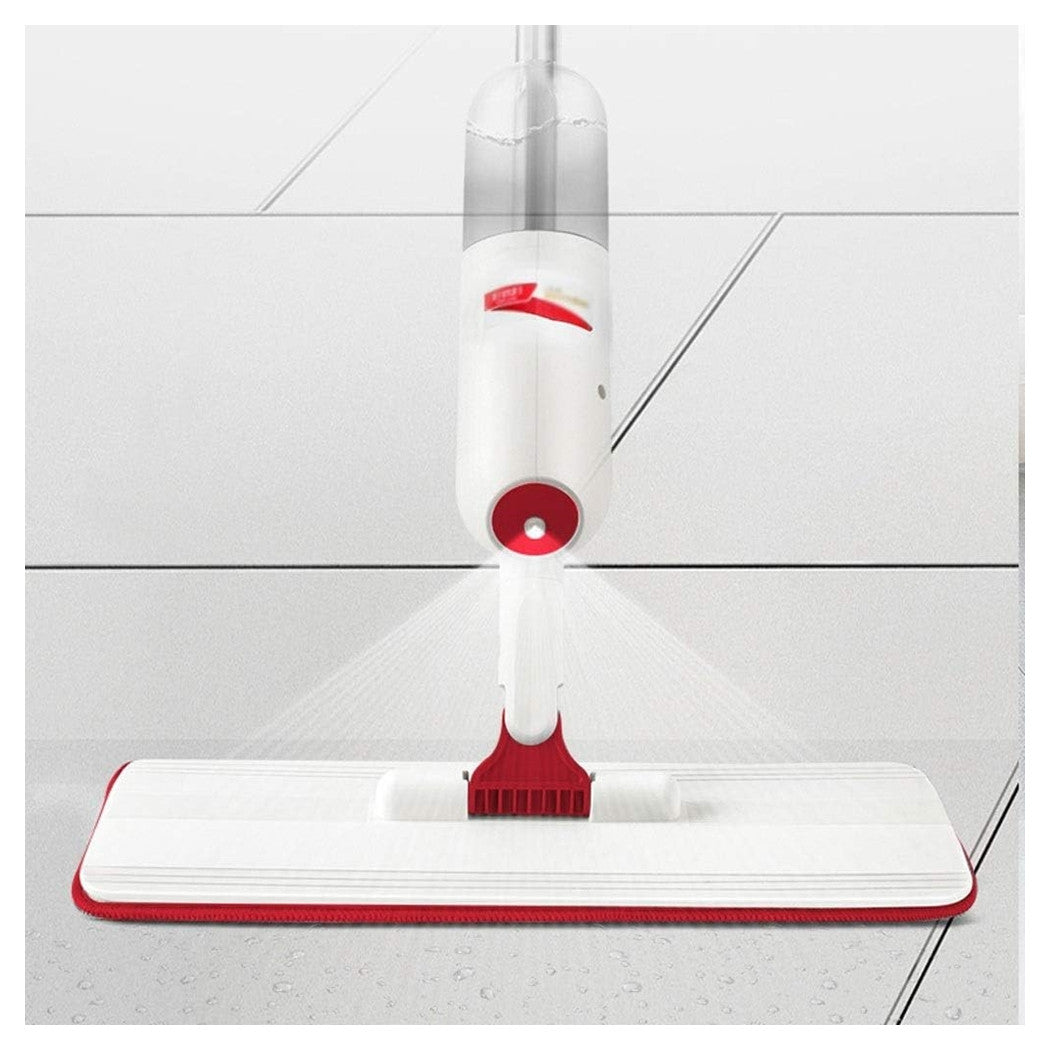 Trade Shop - Mocio Spray Per Pulizia Pavimenti Con Panno Microfibra Serbatoio 350ml Rotazione 360° -        