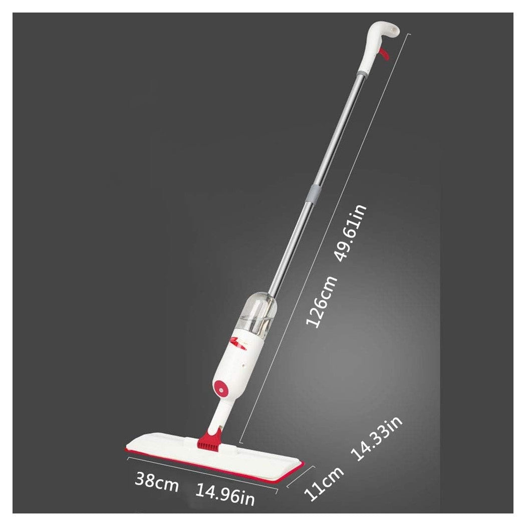 Trade Shop - Mocio Spray Per Pulizia Pavimenti Con Panno Microfibra Serbatoio 350ml Rotazione 360° -        