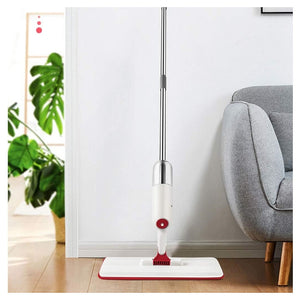 Trade Shop - Mocio Spray Per Pulizia Pavimenti Con Panno Microfibra Serbatoio 350ml Rotazione 360° -        