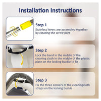 Mocio Triangolare Regolabile Girevole Telescopico Pulizia Pareti Soffitti Finestre