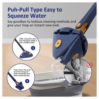 Mocio Triangolare Regolabile Girevole Telescopico Pulizia Pareti Soffitti Finestre