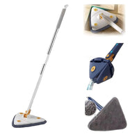 Mocio Triangolare Regolabile Girevole Telescopico Pulizia Pareti Soffitti Finestre