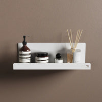 Mensola da bagno in alluminio bianco opaco 30 cm | Tromso