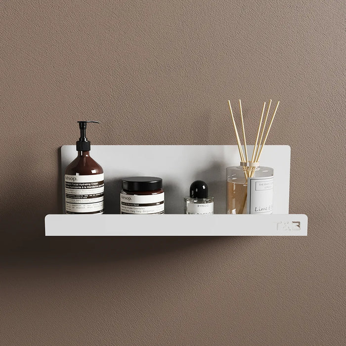 Mensola da bagno in alluminio bianco opaco 30 cm | Tromso