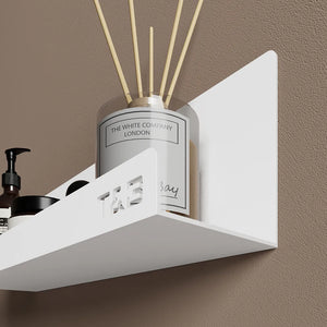 Mensola da bagno in alluminio bianco opaco 30 cm | Tromso