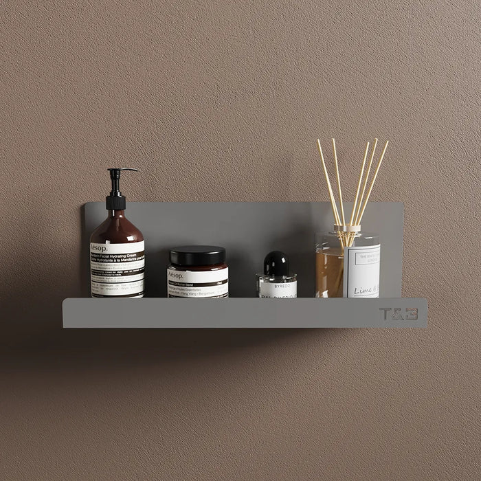 Mensola da bagno portaoggetti in alluminio grigio opaco 30 cm | Tromso