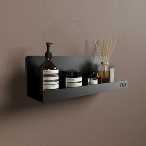 Mensola da bagno portaoggetti da 30cm in alluminio nero opaco | Tromso
