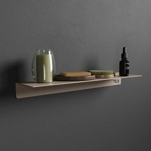 Mensola da bagno in alluminio Beige con finitura opaca, dimensioni 40 cm | Bergen