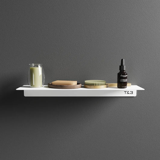 Mensola da bagno in alluminio bianco opaco 40 cm | Bergen