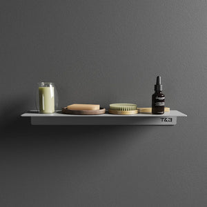 Mensola da bagno in alluminio grigio opaco 40 cm | Bergen 