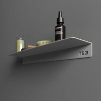 Mensola da bagno in alluminio grigio opaco 20 cm | Bergen 