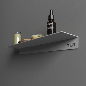 Mensola da bagno in alluminio grigio opaco 20 cm | Bergen 