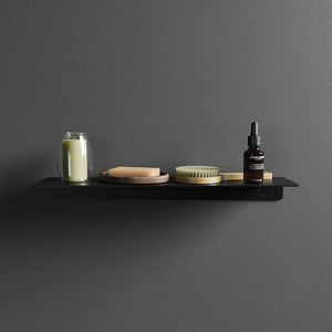 Mensola da bagno in alluminio Nero opaco, dimensioni 20 cm | Bergen