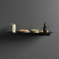 Mensola da bagno in alluminio Nero opaco, dimensioni 40 cm | Bergen