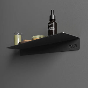Mensola da bagno in alluminio Nero opaco, dimensioni 40 cm | Bergen
