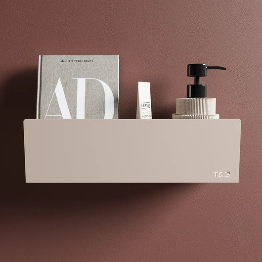 Mensola doccia portaoggetti da 20cm in alluminio beige opaco | Alta