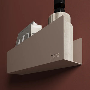 Mensola da bagno in alluminio Beige con finitura opaca, dimensioni 40 cm | Alta