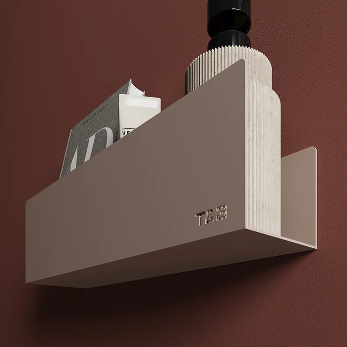 Mensola doccia portaoggetti da 20cm in alluminio beige opaco | Alta