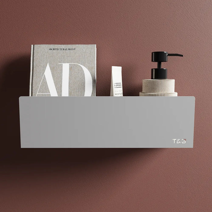 Mensola da bagno in alluminio Grigio con finitura opaca, dimensioni 40 cm | Alta