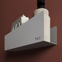 Mensola da bagno in alluminio Grigio con finitura opaca, dimensioni 40 cm | Alta