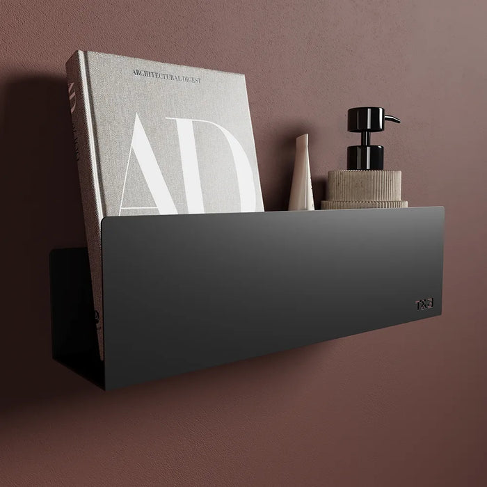 Mensola da bagno in alluminio Nero opaco, dimensioni 40 cm | Alta