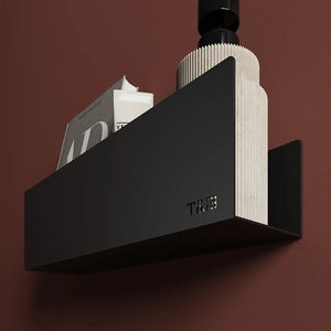 Mensola da bagno in alluminio Nero opaco, dimensioni 40 cm | Alta