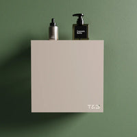 Mensola da doccia portaoggetti in alluminio beige opaco 25x25 cm | Flam
