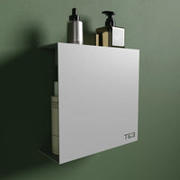 Mensola da doccia portaoggetti in alluminio grigio opaco 25x25 cm | Flam