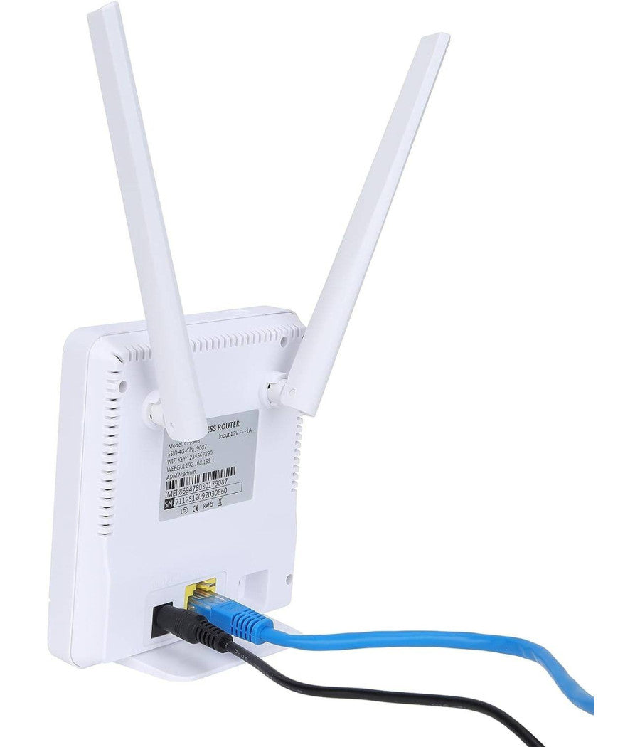 Modem Router Per Sim 4g Lte Wifi Hotspot Doppia Antenna Porta Lan Universale Cpe         