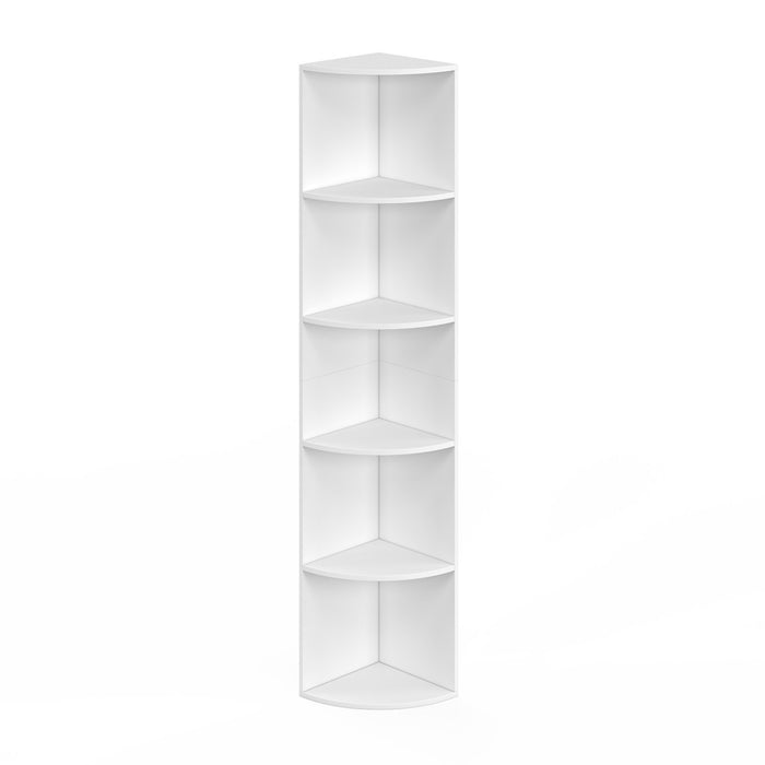 IDMarket - MODULA Scaffale a muro angolare bianco a 5 livelli, autoportante o a parete