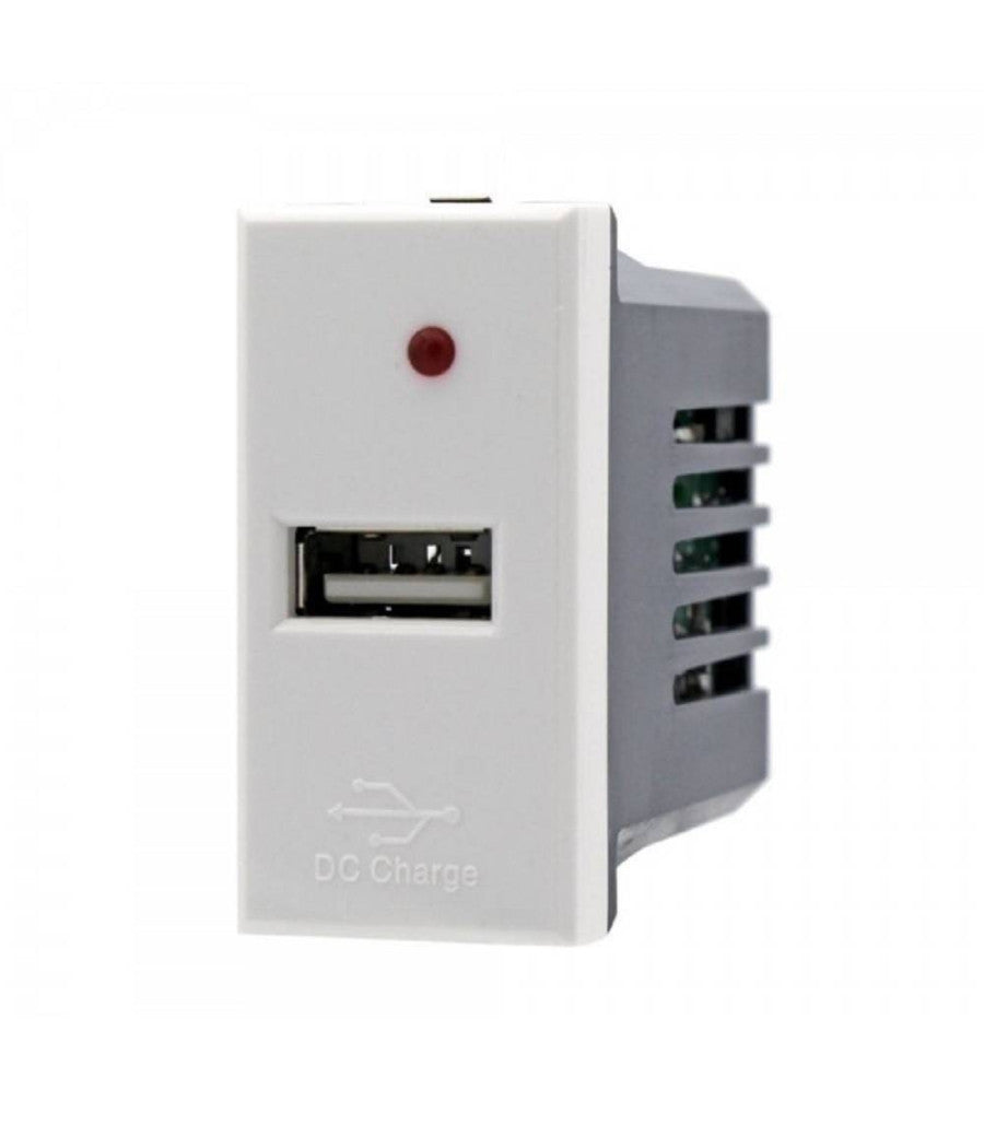 Modulo Caricatore Presa Usb 5v 2,1a Bianco Compatibile Bticino Axolute         