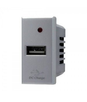 Modulo Caricatore Presa Usb 5v 2,1a Grigio Compatibile Bticino Axolute         
