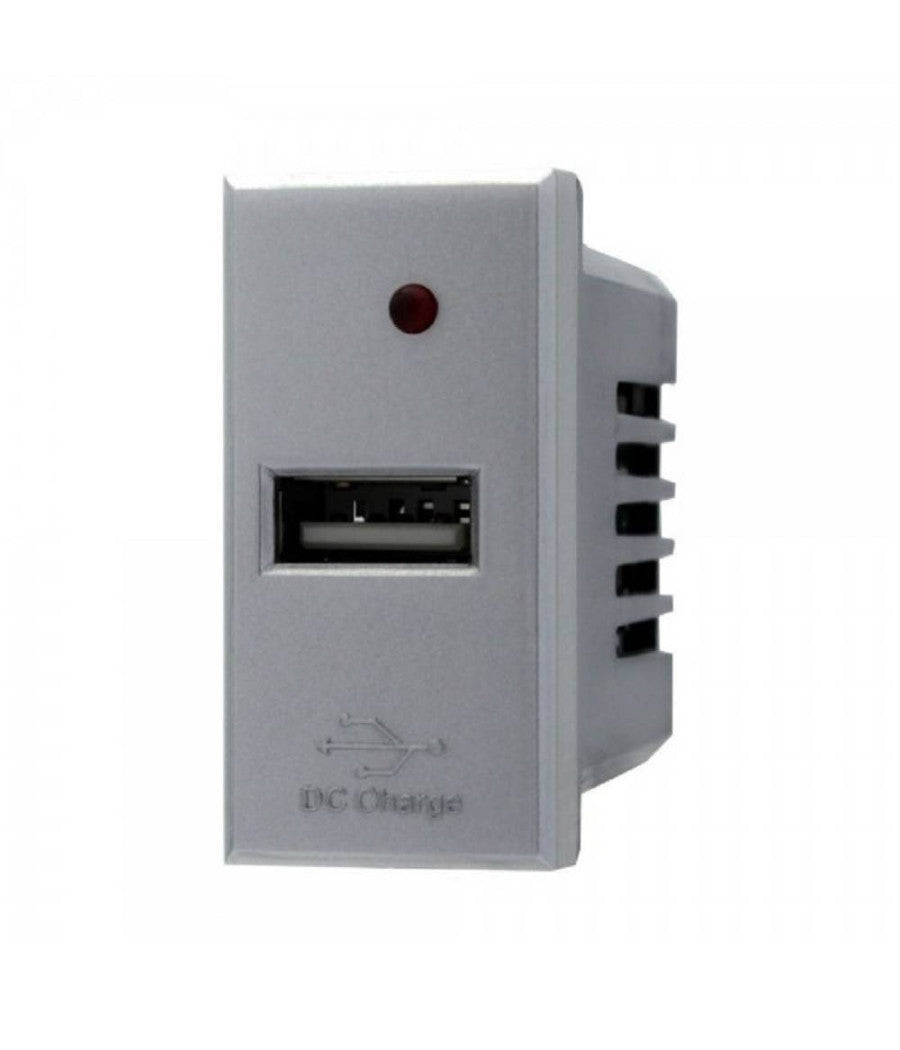 Modulo Caricatore Presa Usb 5v 2,1a Grigio Compatibile Bticino Axolute         